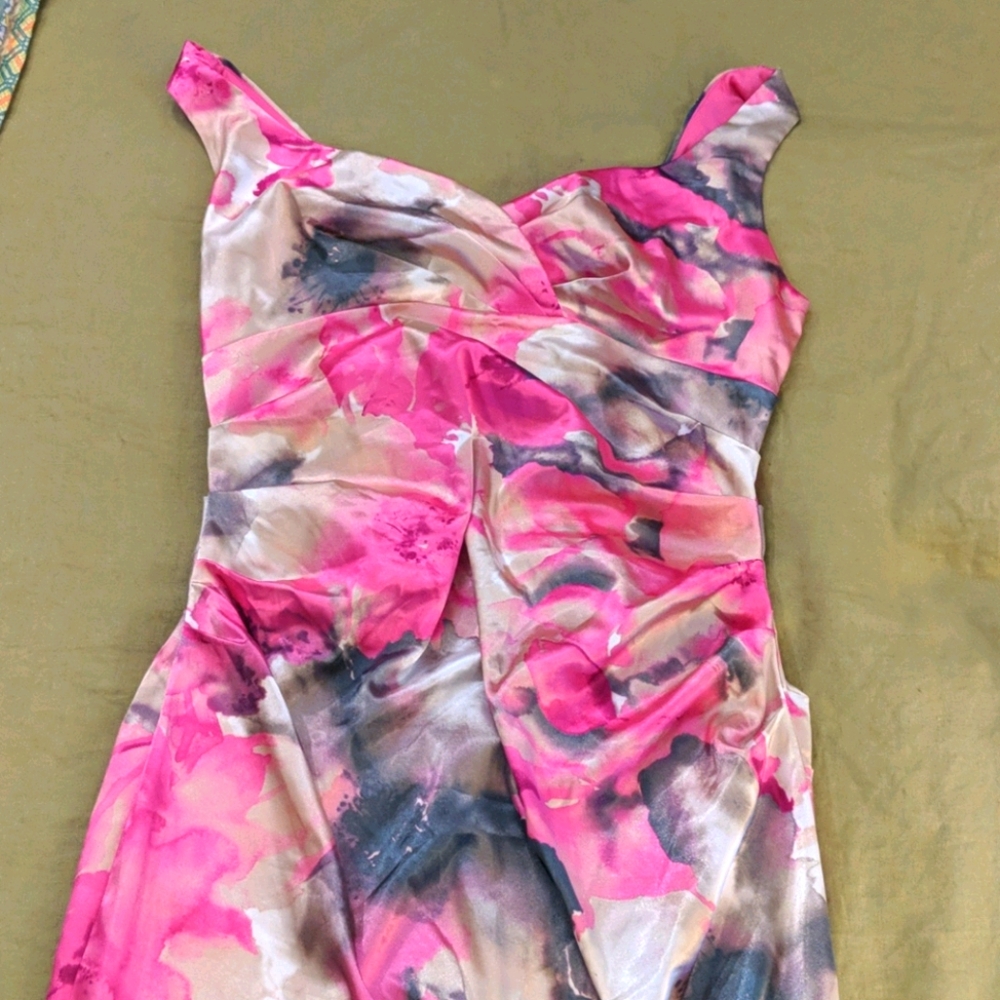 Multi colored satin dress